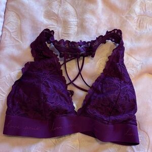 Purple Lace Bralette. By pink